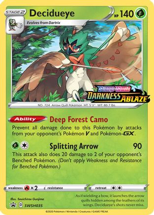 Decidueye (Prerelease) (SWSH035) Holofoil - Black Star Promos