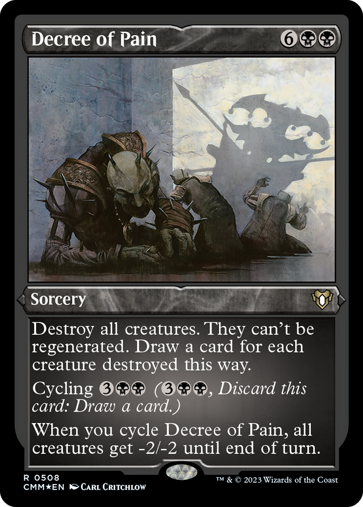 Decree of Pain (508) Etched Foil - Commander Masters