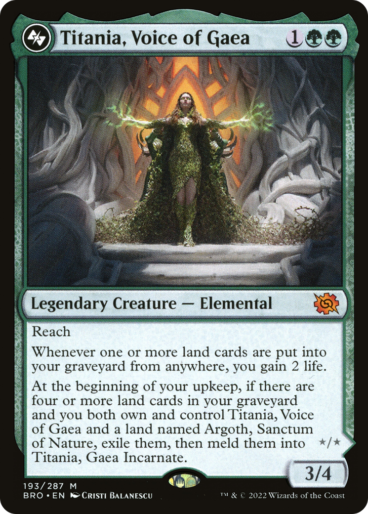 Titania, Voice of Gaea (193) Foil - The Brothers' War