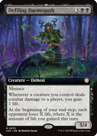 Defiling Daemogoth (Extended Art) (075) - Commander: Secrets of Strixhaven