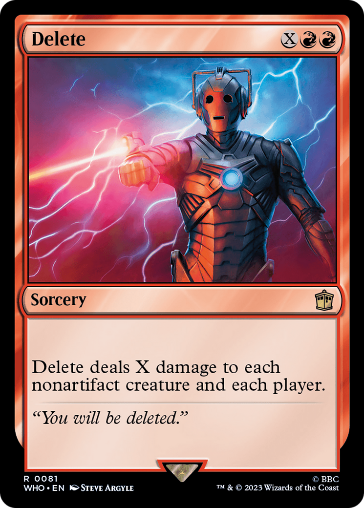 Delete (081) Foil - Doctor Who