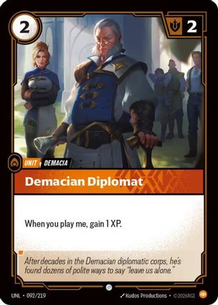 Demacian Diplomat (092) Foil - Unleashed
