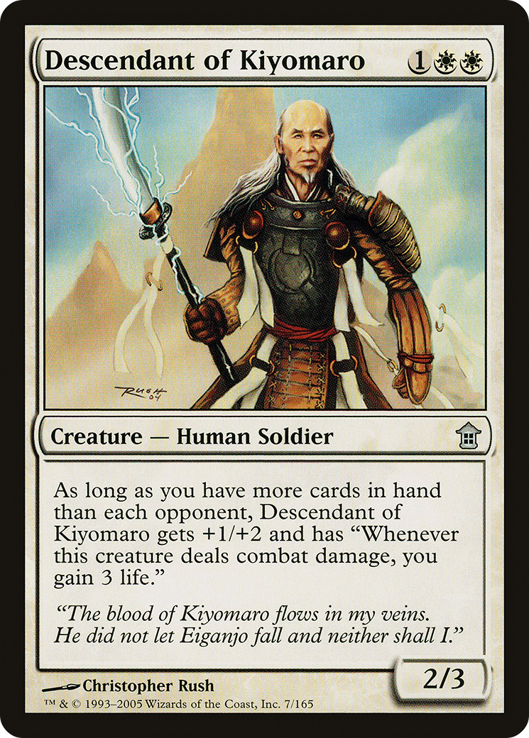 Descendant of Kiyomaro (007) - Saviors of Kamigawa