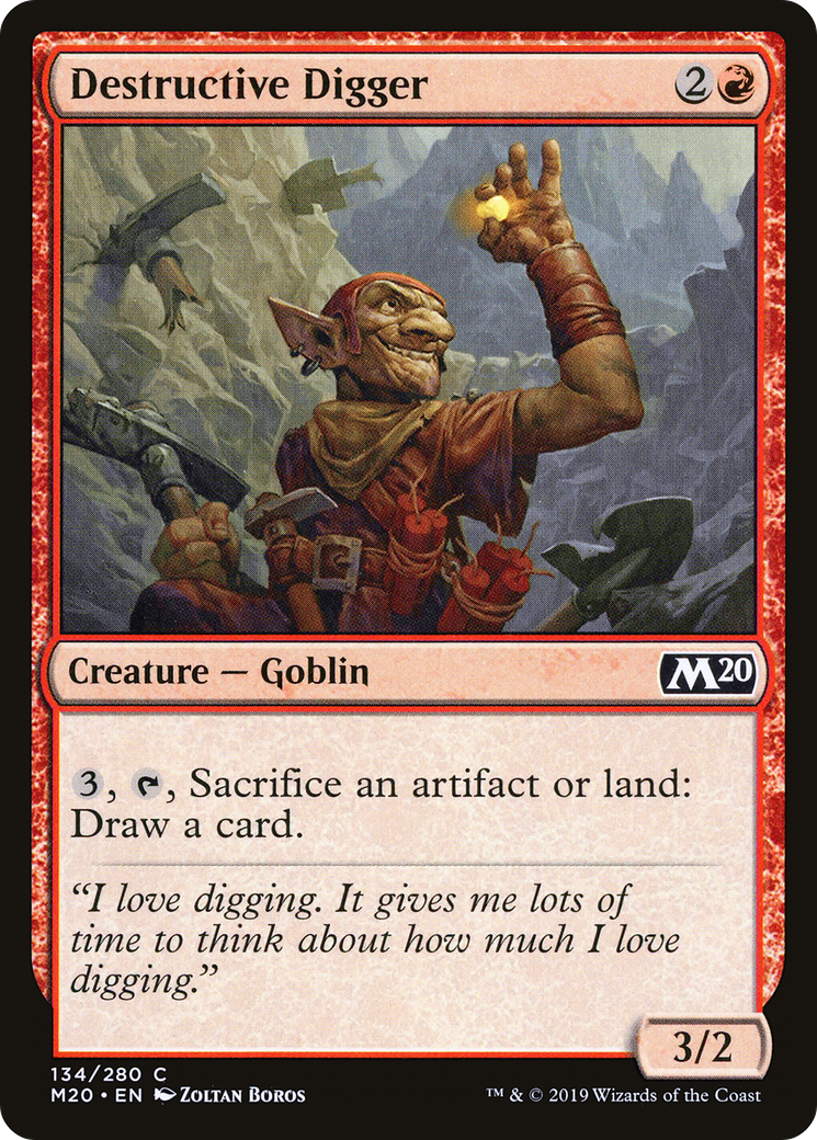 Destructive Digger (134) - Core Set 2020 Foil