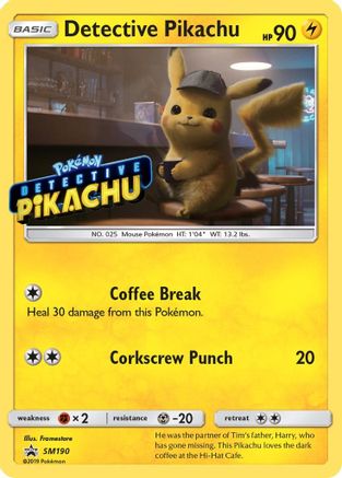 Detective Pikachu (Stamped) (SM190) Holofoil - Black Star Promos