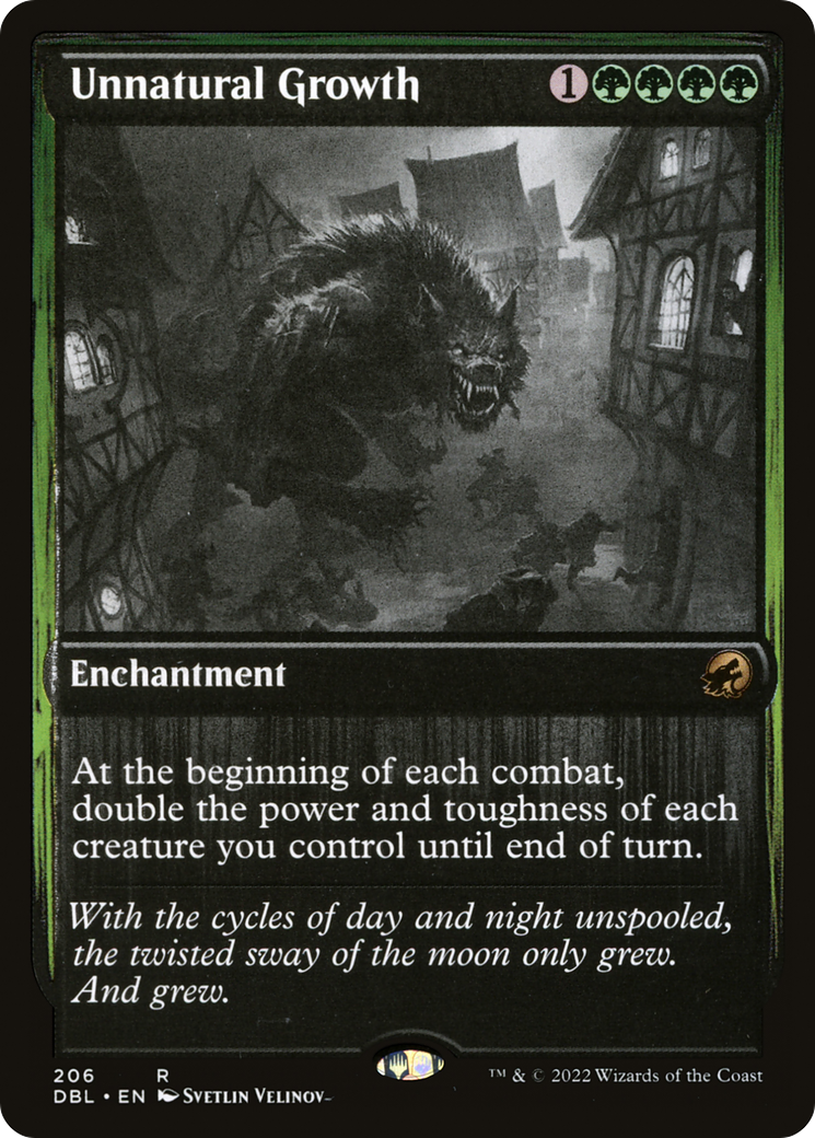 Unnatural Growth (206) Foil - Innistrad: Double Feature