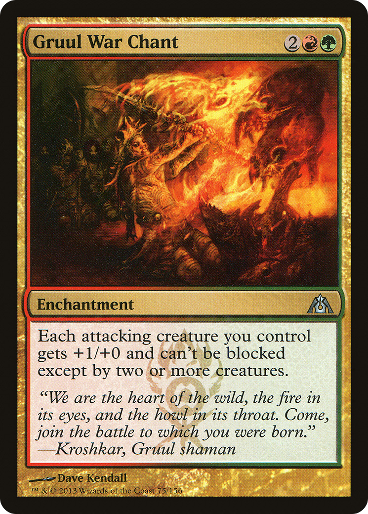 Gruul War Chant (075) Foil - Dragon's Maze