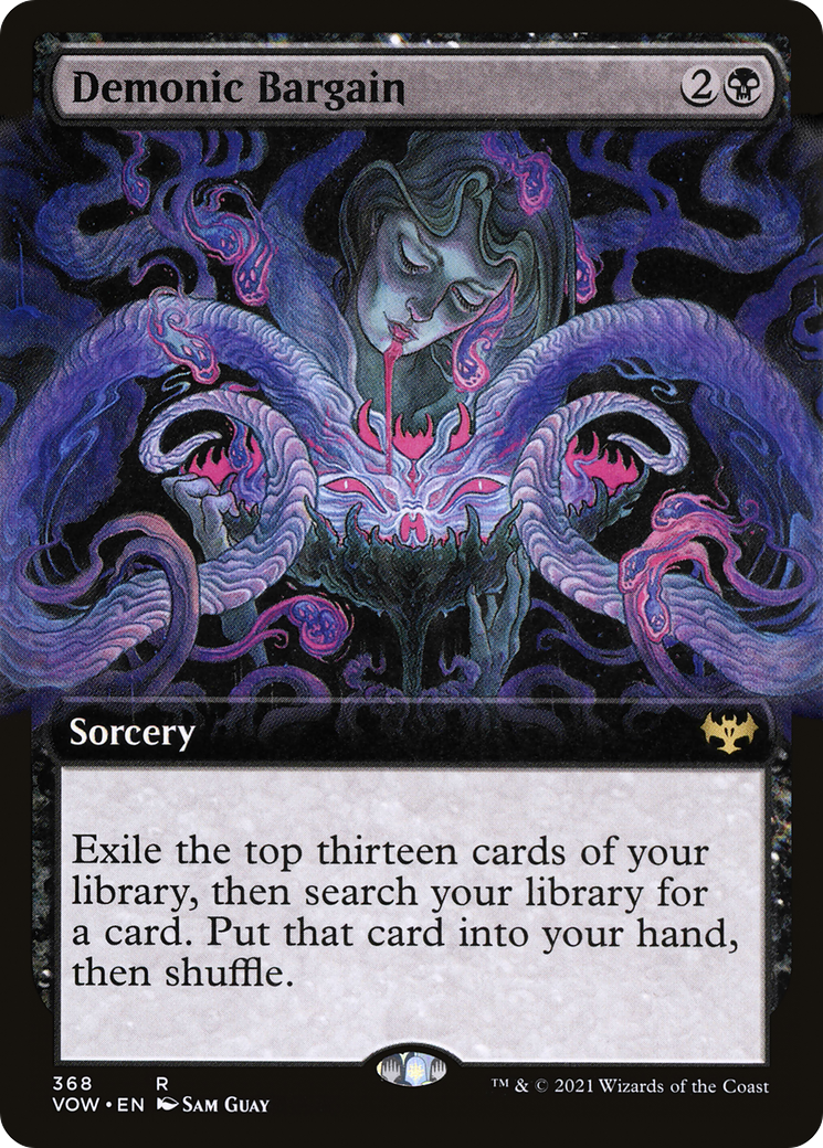 Demonic Bargain (Extended Art) (368) Foil - Innistrad: Crimson Vow
