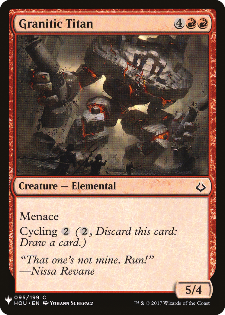 Granitic Titan (HOU-95) - The List
