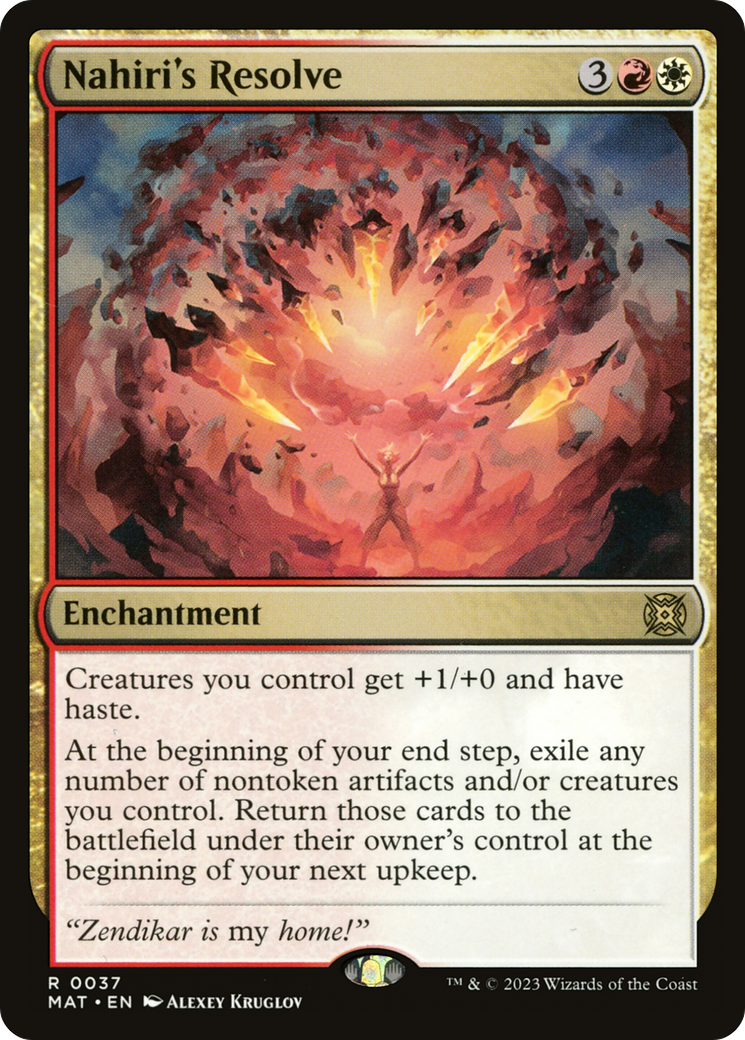 Nahiri's Resolve (037) Foil - March of the Machine: The Aftermath