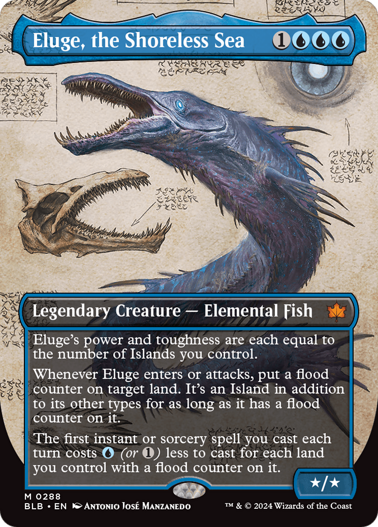 Eluge, the Shoreless Sea (Borderless) (Showcase) (288) Foil - Bloomburrow