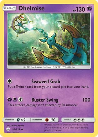 Dhelmise (98) Reverse Holofoil - Cosmic Eclipse