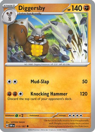 Diggersby (113) Reverse Holofoil - Obsidian Flames