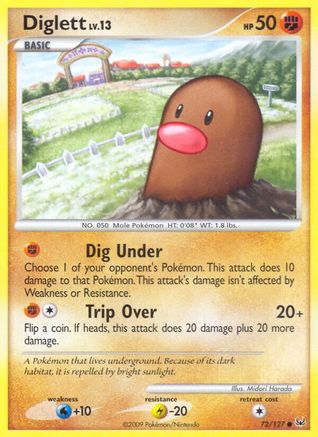 Diglett (72) Reverse Holofoil - Platinum