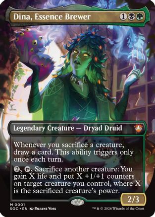 Dina, Essence Brewer (Borderless) (001) Foil - Commander: Secrets of Strixhaven
