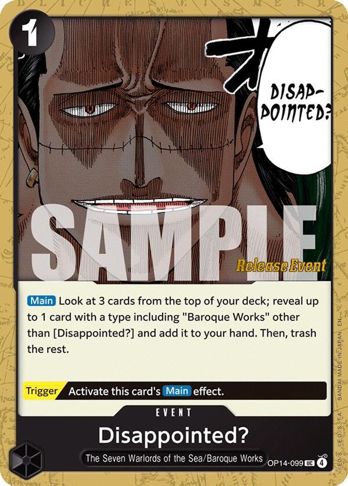 Disappointed? (OP14-099) Release Event Cards