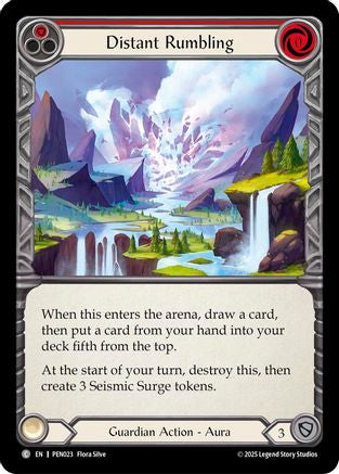 Distant Rumbling (Red) (PEN023) Rainbow Foil - Compendium of Rathe