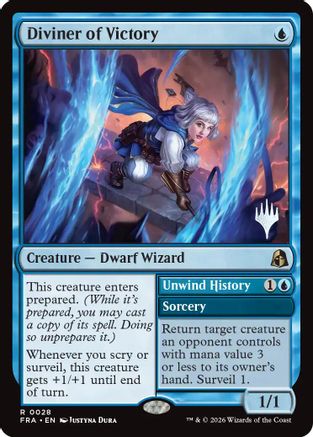 Diviner of Victory // Unwind History (Promo Pack) (028) Foil - Reality Fracture