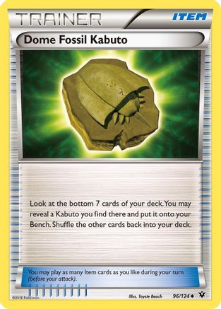 Dome Fossil Kabuto (96) Reverse Holofoil - Fates Collide