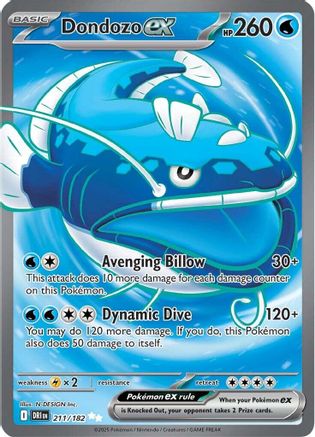 Dondozo ex (Full Art) (211) Holofoil - Destined Rivals