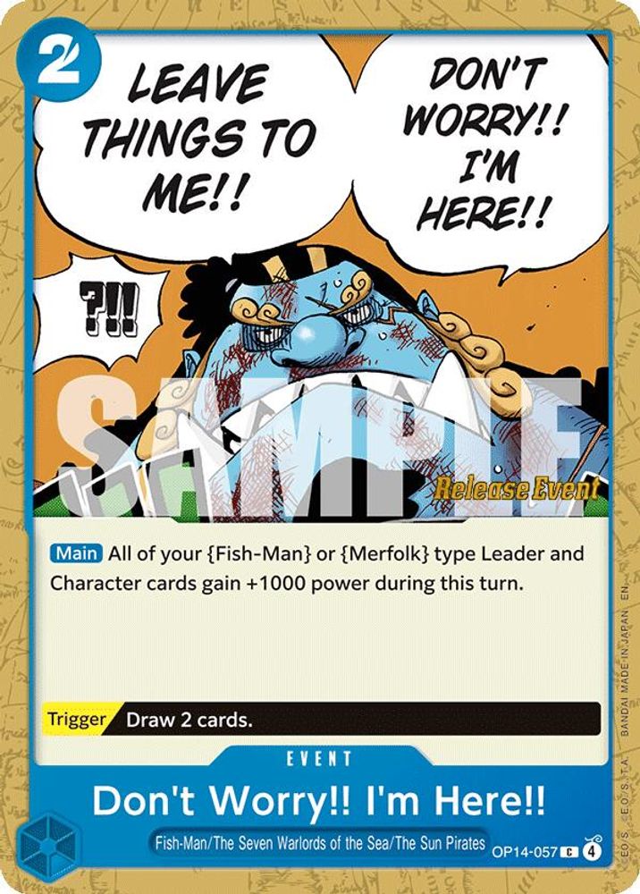 Don't Worry!! I'm Here!! (OP14-057) Release Event Cards
