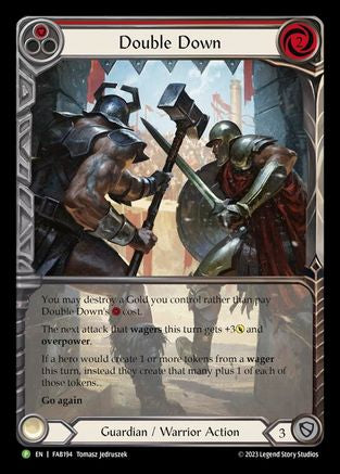 Double Down (Extended Art) (FAB194) Rainbow Foil - Flesh and Blood: Promo Cards
