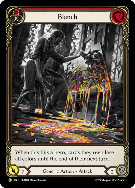 Blanch (Red) (Extended Art) (FAB400) Rainbow Foil - FaB Promos