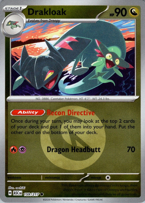 Drakloak (Energy Symbol Pattern) (159) Reverse Holofoil - Ascended Heroes