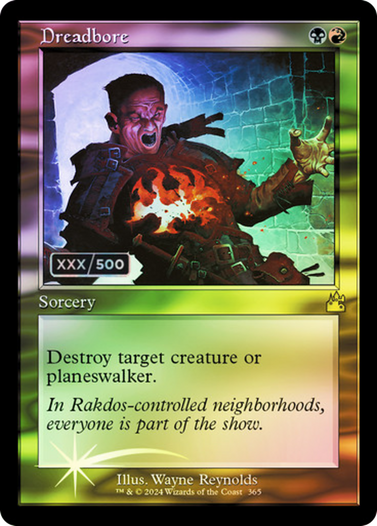 Dreadbore (Retro) (Serial Numbered) (365) Foil - Ravnica Remastered