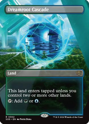 Dreamroot Cascade (Borderless) (302) Foil - Secrets of Strixhaven