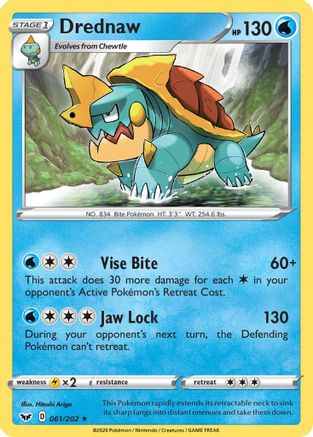 Drednaw (61) Reverse Holofoil - Sword & Shield