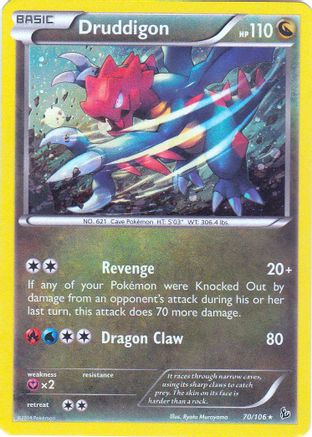 Druddigon (Cosmos Holo) (Blister Exclusive) (70) Holofoil - Flashfire