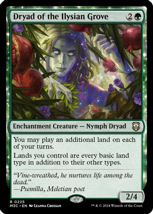 Dryad of the Ilysian Grove (225) Ripple Foil - Commander: Modern Horizons 3