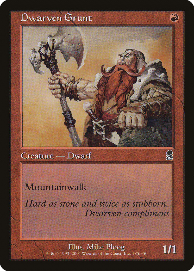Dwarven Grunt (185) Foil - Odyssey
