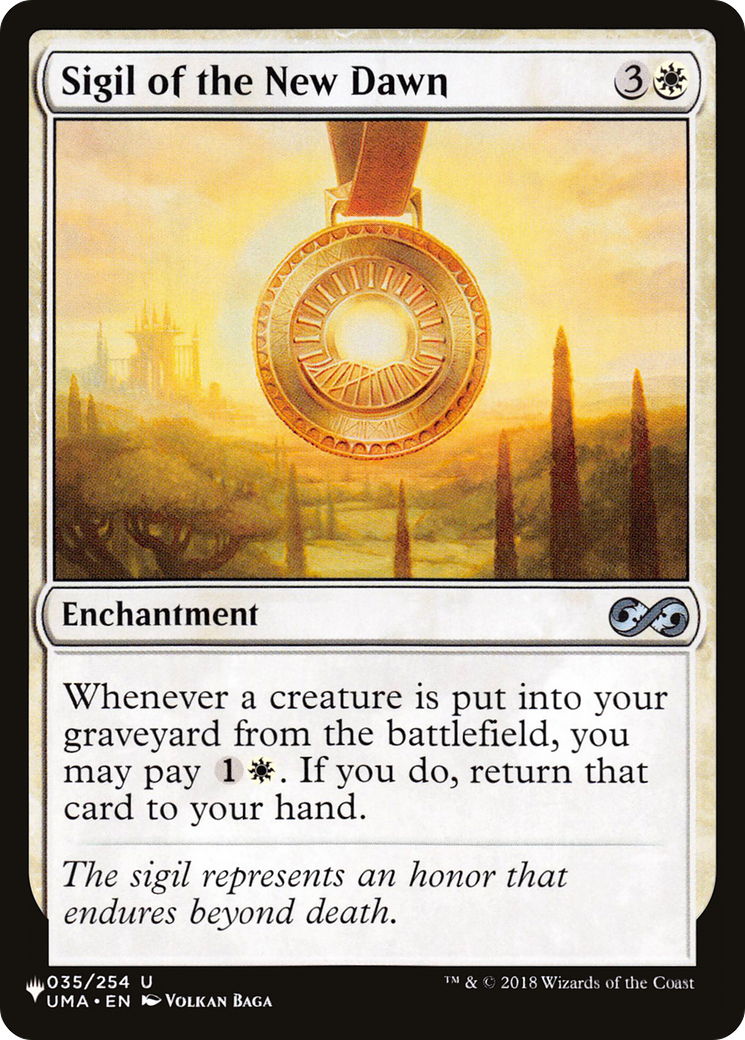 Sigil of the New Dawn (UMA-35) - The List