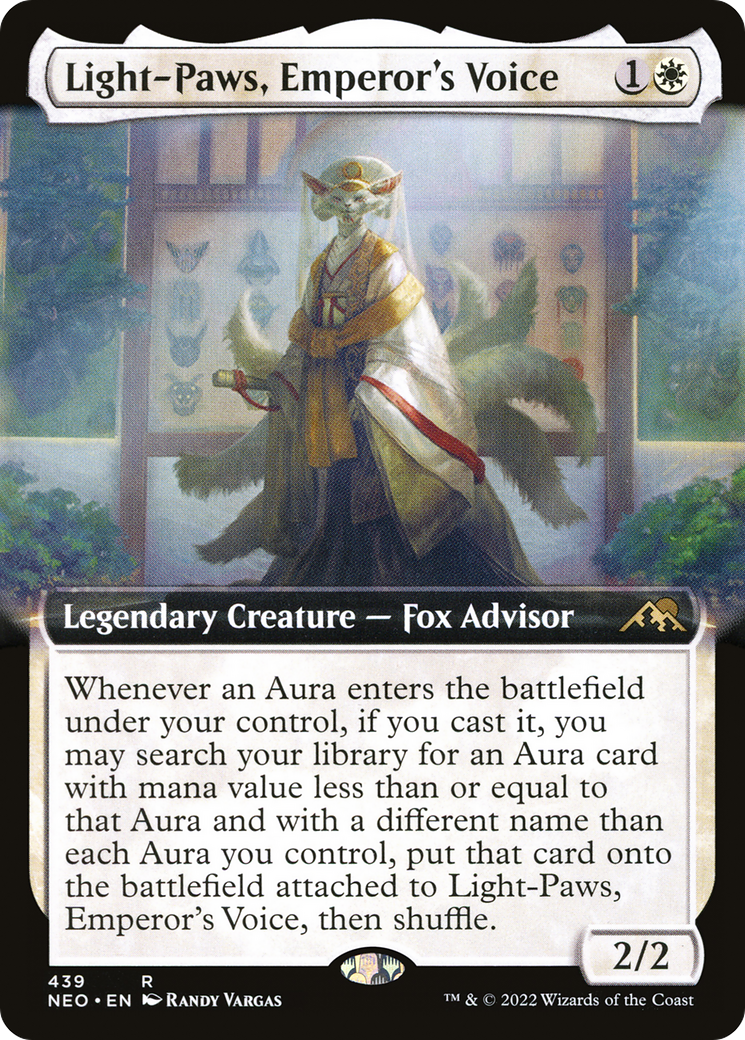 Light-Paws, Emperor's Voice (Extended Art) (439) Foil - Kamigawa: Neon Dynasty