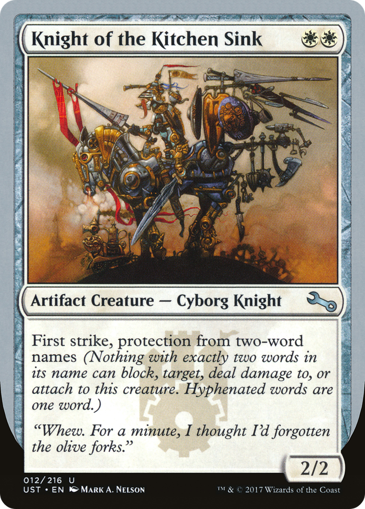 Knight of the Kitchen Sink (12e) Foil - Unstable