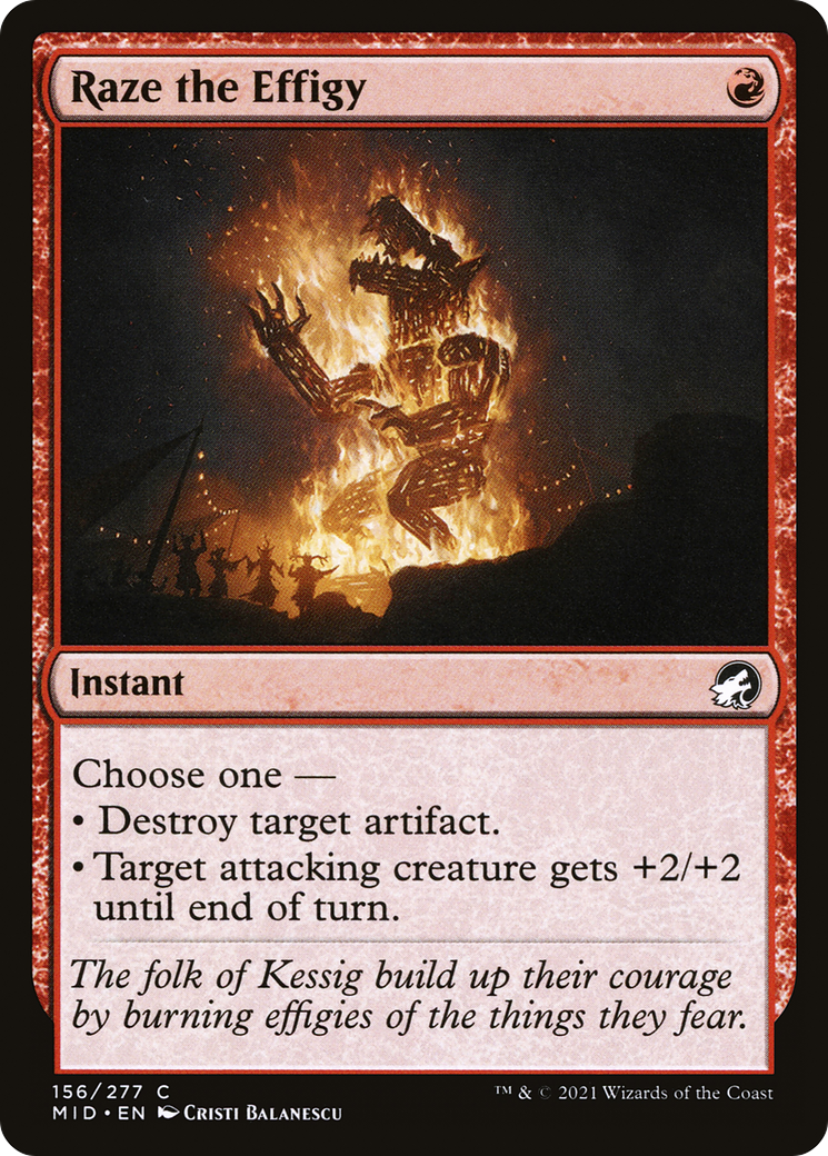 Raze the Effigy (156) Foil - Innistrad: Midnight Hunt