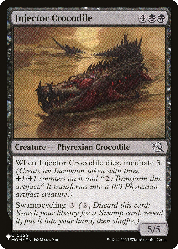 Injector Crocodile (MOM-329) - The List