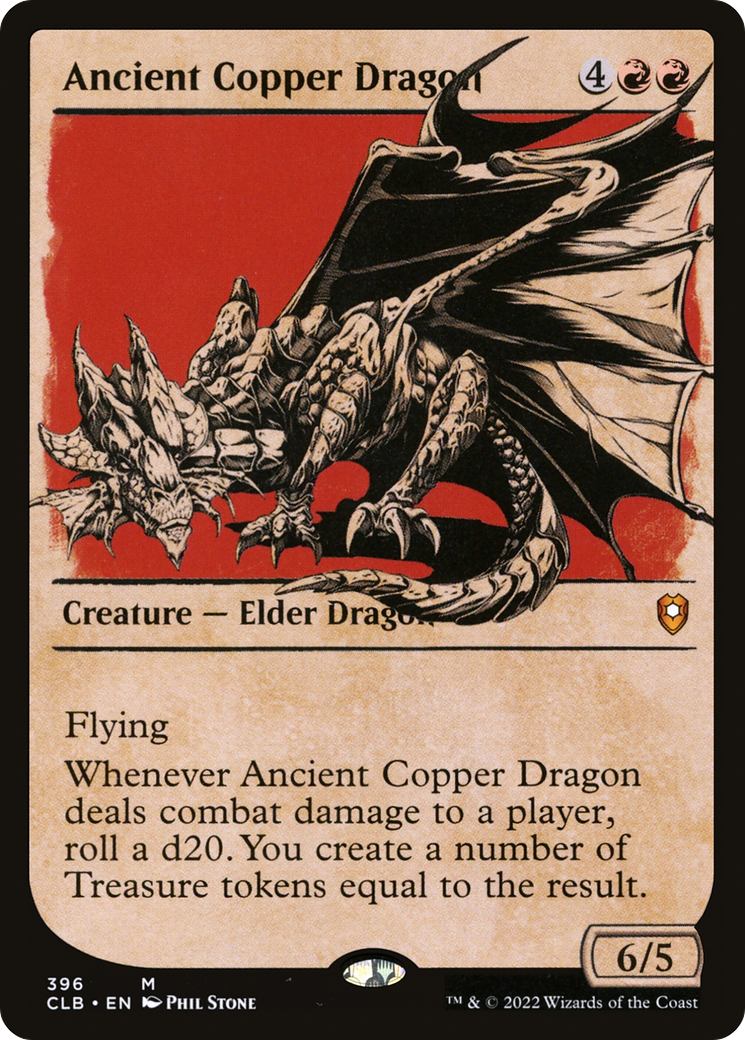 Ancient Copper Dragon (Showcase) (396) Foil - Commander Legends: Battle for Baldur's Gate