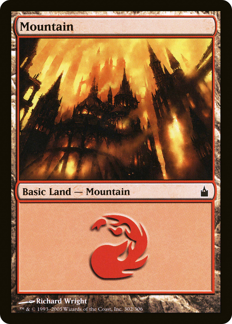Mountain (302) Foil - Ravnica: City of Guilds