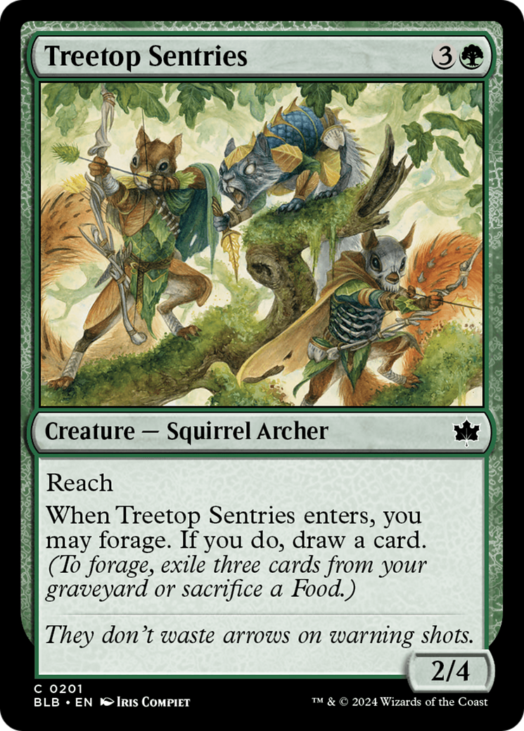 Treetop Sentries (201) Foil - Bloomburrow