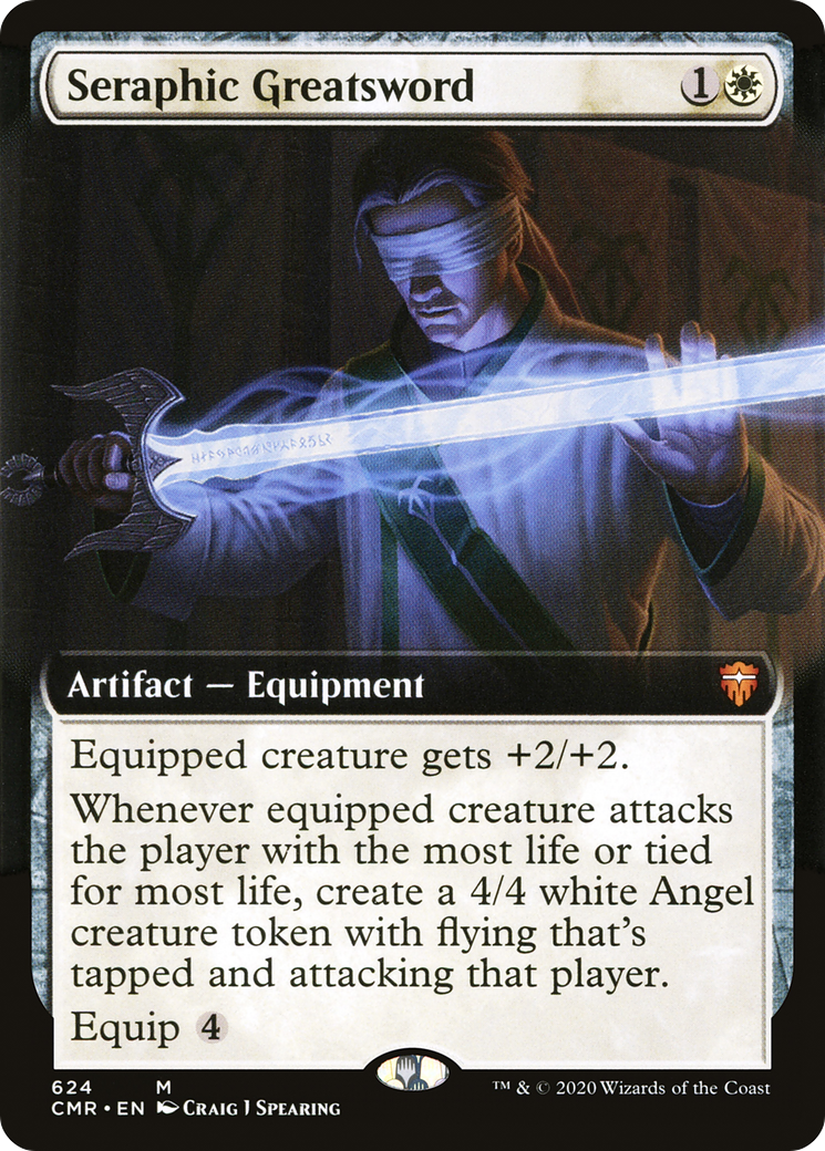 Seraphic Greatsword (Extended Art) (624) Foil - Commander Legends