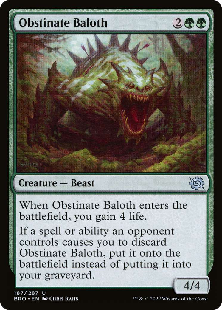 Obstinate Baloth (187) Foil - The Brothers' War