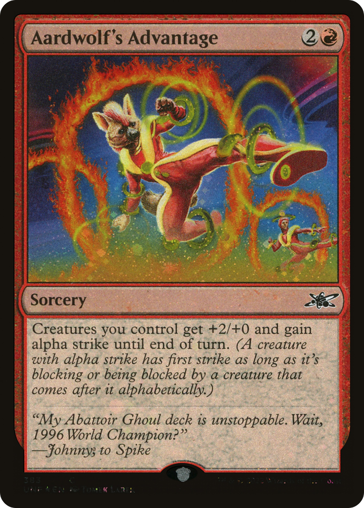 Aardwolf's Advantage (383) Foil - Unfinity