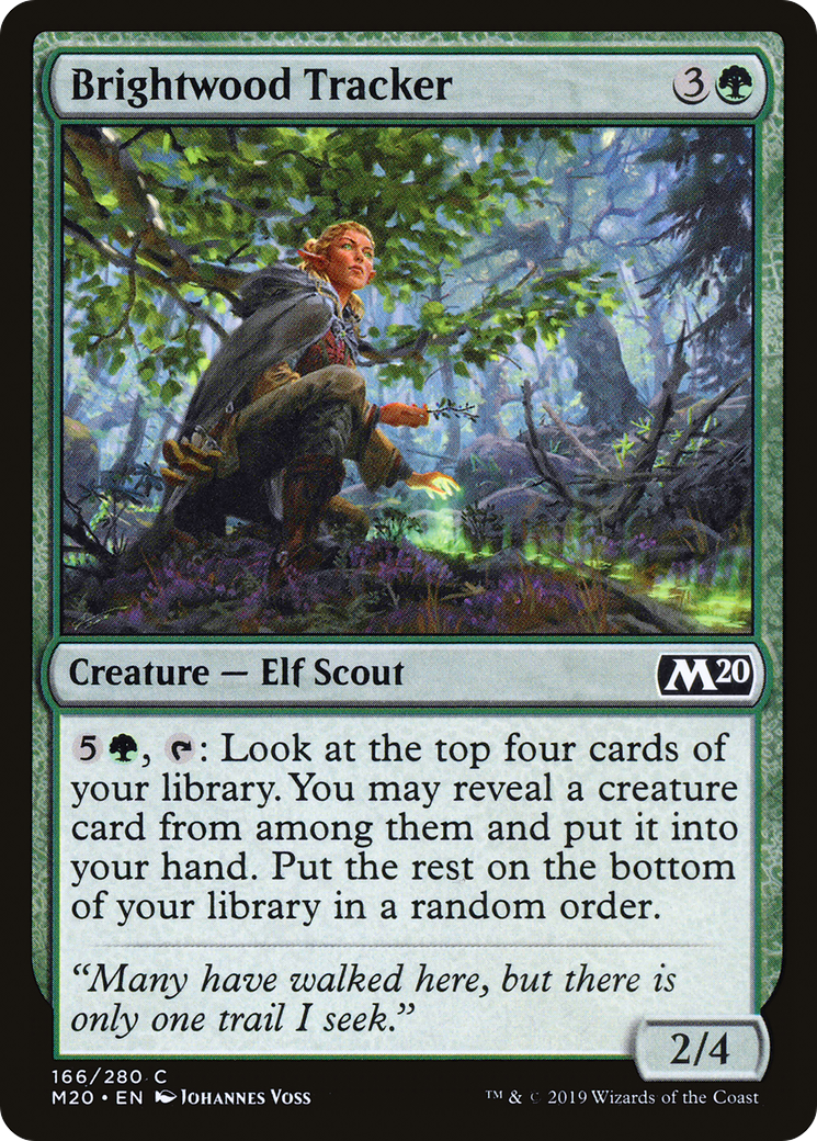 Brightwood Tracker (166) Foil - Core Set 2020