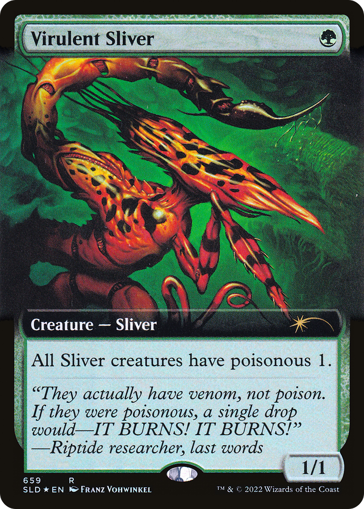 Virulent Sliver (Extended Art) (659) Foil - Secret Lair Drop