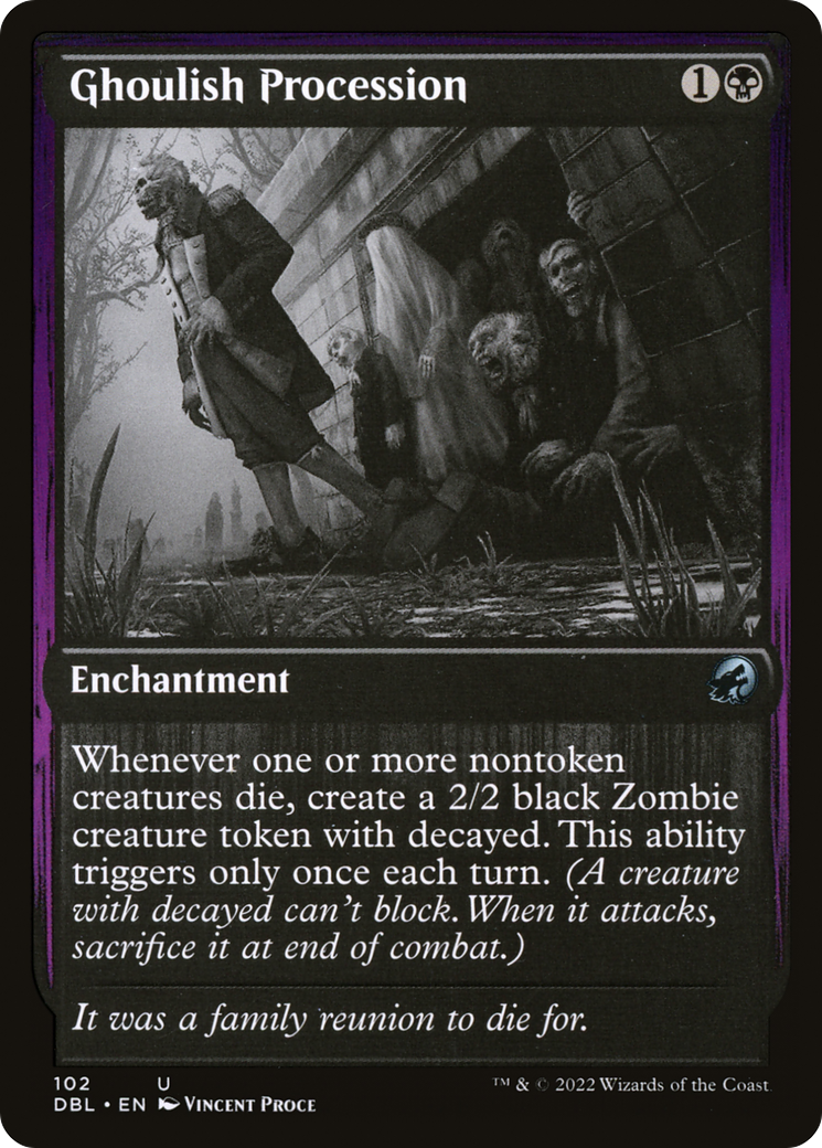 Ghoulish Procession (102) Foil - Innistrad: Double Feature