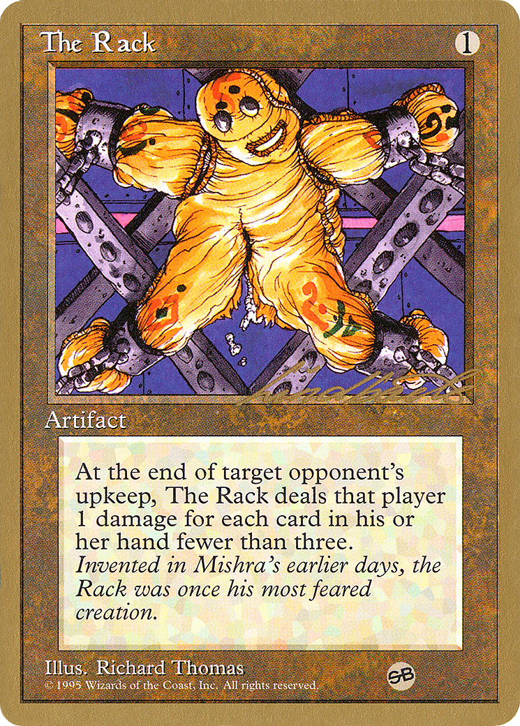 The Rack - 1996 Leon Lindback (4ED) (SB) - Pro Tour Collector Set