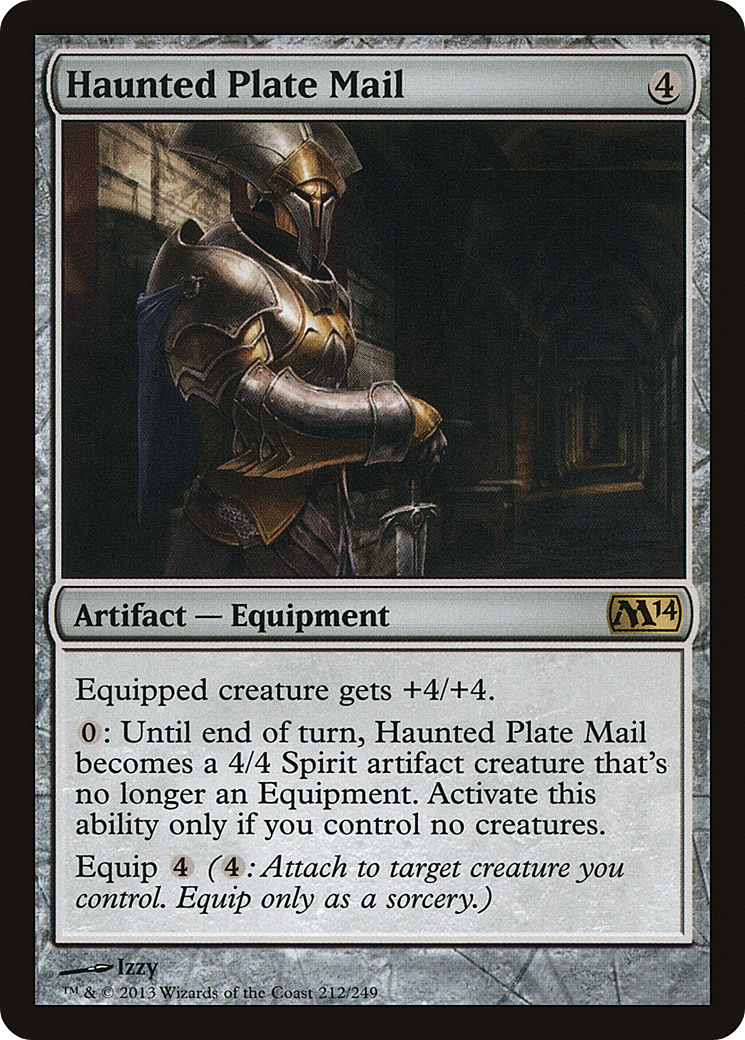 Haunted Plate Mail (212) Foil - Magic 2014